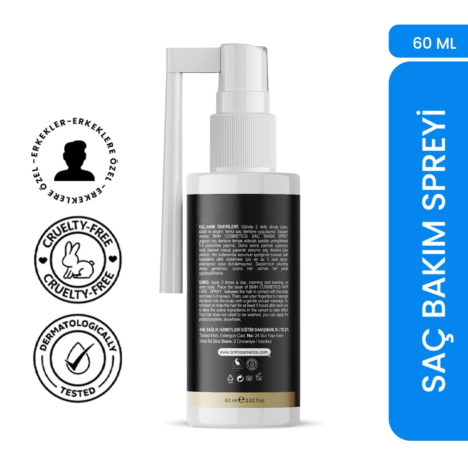BMH Saç Bakım Spreyi 60x2 Ml ( Procapil %3 + Biotin + Saw palmetto + Ginseng )