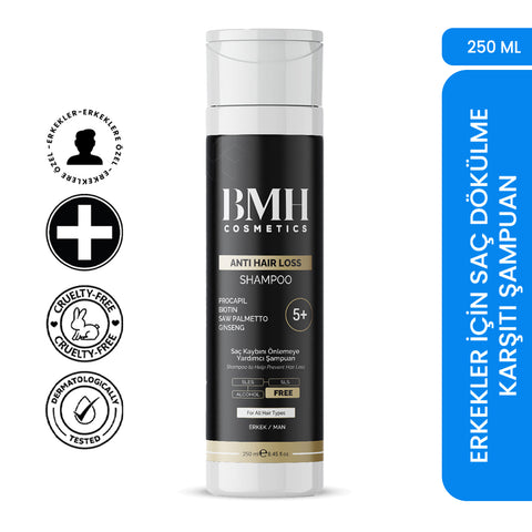 BMH5+ Erkek Saç Dökülme Karşıtı | Biotin | Keratin | Procapil | Saw Palmetto | Ginseng | Şampuan